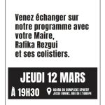 INVITATION A LA 2ÈME RÉUNION PUBLIQUE-APÉRO !